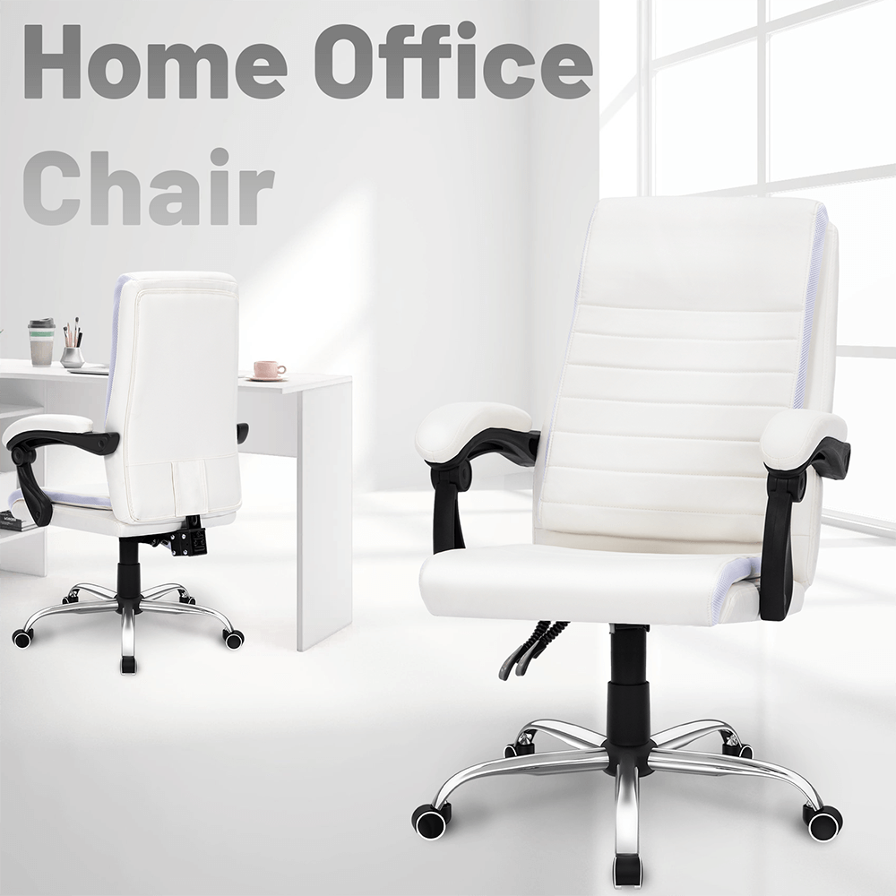 HLDIRECT Adjustable Height and High Back Angle, Swivel PU Leather Office Chair