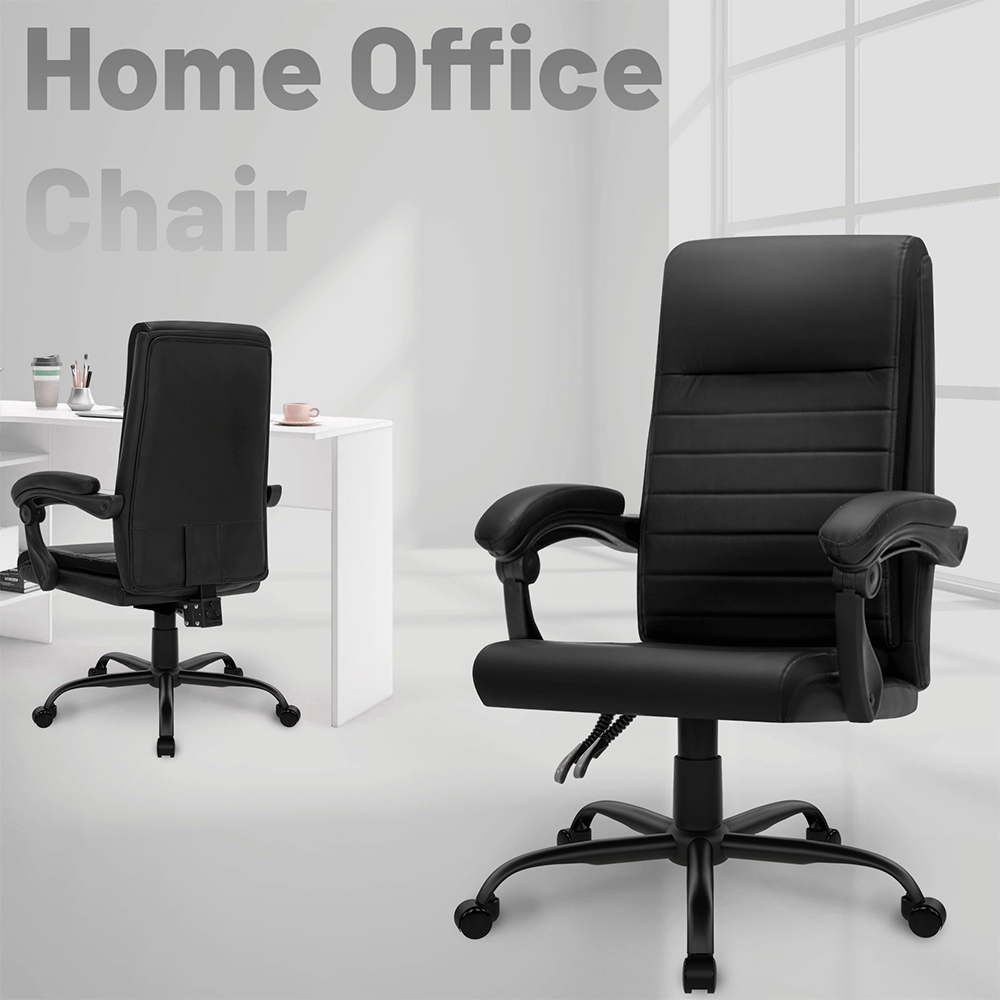 HLDIRECT Adjustable Backrest Office Chair, Black