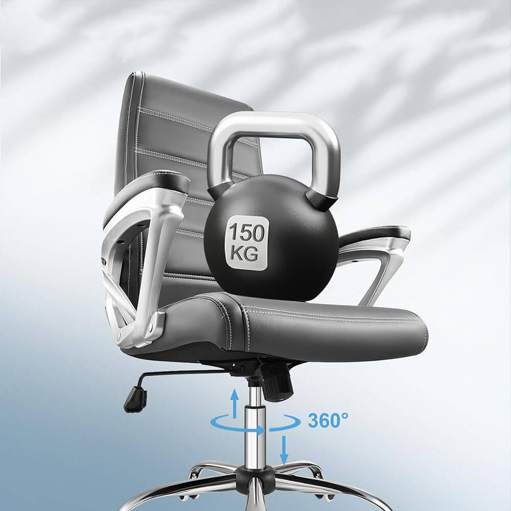 HLDIRECT Grey Ergonomic Office Chair for Adults