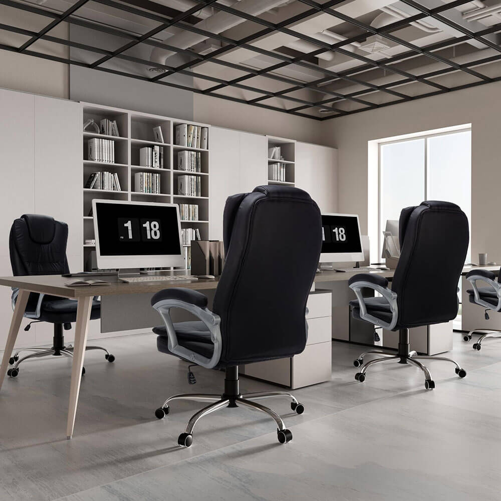 HLDIRECT Ergonomic Swivel PU Leather Office Chair