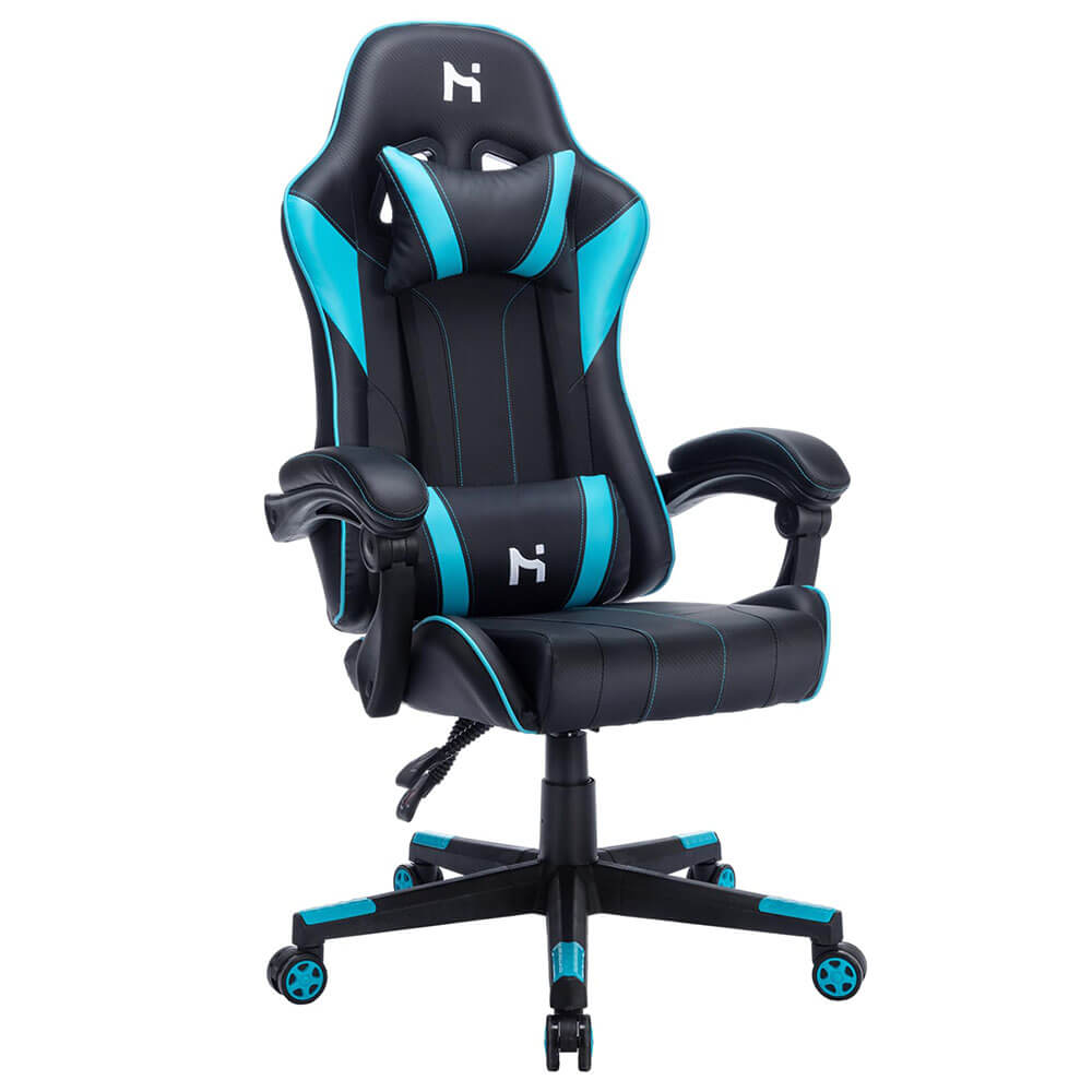 HLDIRECT Gaming Chair Adjustable Height Chair with Headrest Lumbar Support